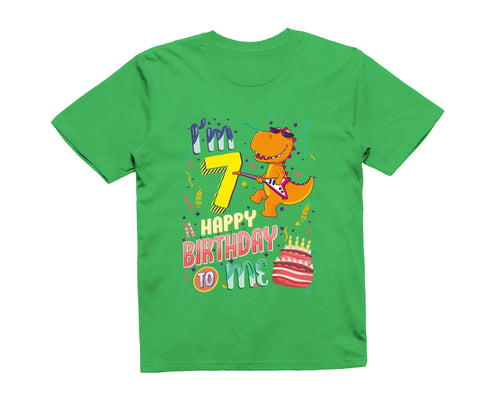 Reality Glitch I'm Seven Happy Seventh Birthday  Kids T-Shirt