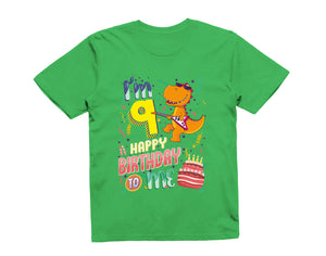 Reality Glitch I'm Nine Happy Ninth Birthday  Kids T-Shirt