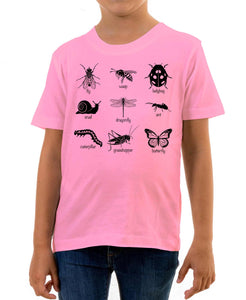 Reality Glitch Insects Sketch Kids T-Shirt