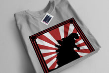 Men's Light Grey T-Shirt with Printed Japanese Monster 