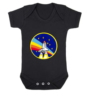 Reality Glitch NASA Apollo Rainbow Shuttle Crew Badge Kids Babygrow