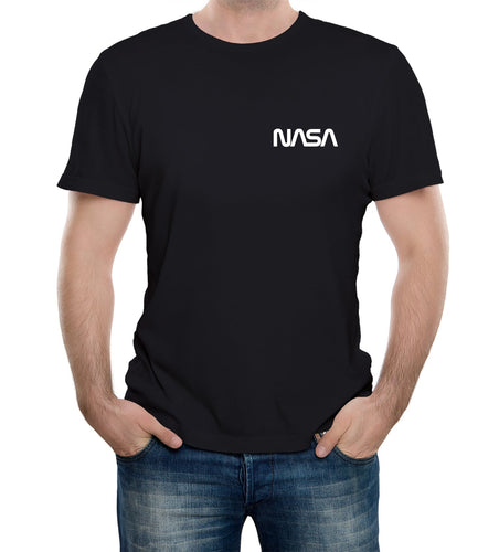 Reality Glitch Nasa Left Breast Logo Mens T-Shirt