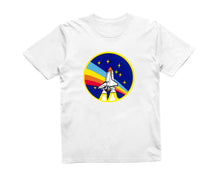 Reality Glitch NASA Apollo Rainbow Shuttle Crew Badge Kids T-Shirt