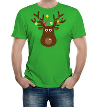 Reality Glitch Rudolph Christmas Lights Mens T-Shirt