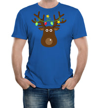 Reality Glitch Rudolph Christmas Lights Mens T-Shirt