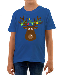 Reality Glitch Kids Reindeer Christmas Lights T-Shirt