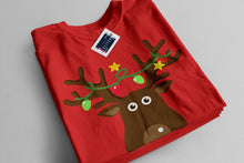 Reality Glitch Rudolph Christmas Lights Mens T-Shirt