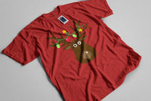 Reality Glitch Rudolph Christmas Lights Mens T-Shirt