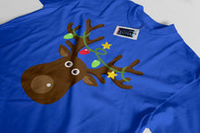 Reality Glitch Rudolph Christmas Lights Mens T-Shirt