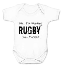 Reality Glitch Shh I'm Watching Rugby With Mummy Kids Babygrow