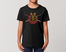 Reality Glitch Japanese Samurai Face Mask Kids T-Shirt