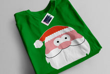 Reality Glitch Men's Santa Claus Face Christmas T-Shirt