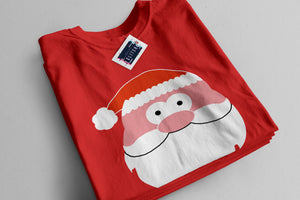 Reality Glitch Men's Santa Claus Face Christmas T-Shirt