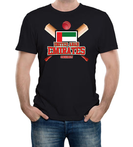 Reality Glitch United Arab Emirates Cricket Supporter Flag Mens T-Shirt