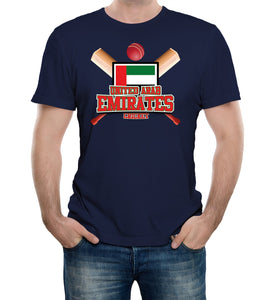 Reality Glitch United Arab Emirates Cricket Supporter Flag Mens T-Shirt