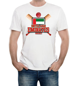 Reality Glitch United Arab Emirates Cricket Supporter Flag Mens T-Shirt