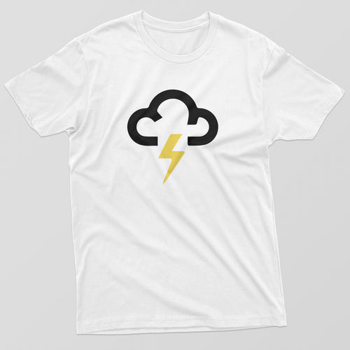 Reality Glitch Lightning Strike Weather Symbol Mens T-Shirt