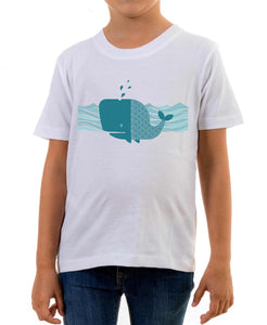 Reality Glitch Artistic Whale Kids T-Shirt