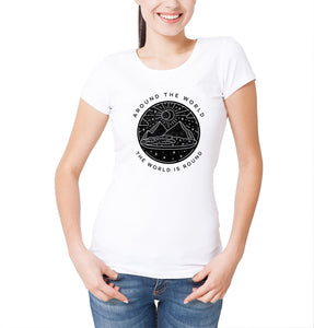 Reality Glitch The World is Round Glober Womens T-Shirt