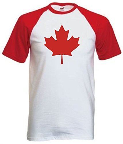 Men's White T-Shirt With a Canada International Flag  Printed Design