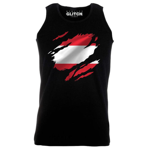 Reality Glitch Torn Austria Flag Mens Vest