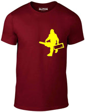 Men's Burgundy T-shirt With a Sasquatch Printed Design