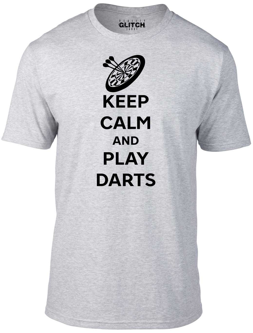 Men's Light Grey T-shirt With a Dart Board Printed Design