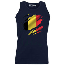 Reality Glitch Torn Belgium Flag Mens Vest