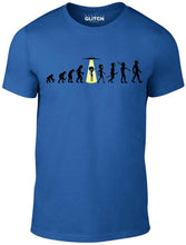 Men's Royal Blue T-Shirt With a  Evolution of Alien Abduction  Printed Design