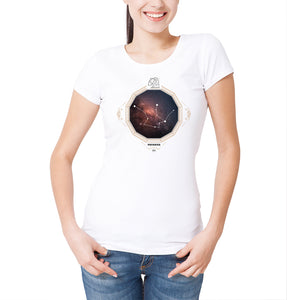 Reality Glitch Aquarius Star Sign Constellation Womens T-Shirt