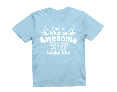 Reality Glitch This is What an Awesome 3 Year Old Looks Like Kids T-Shirt