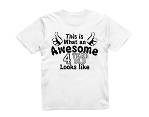 Reality Glitch This is What an Awesome 4 Year Old Looks Like Kids T-Shirt