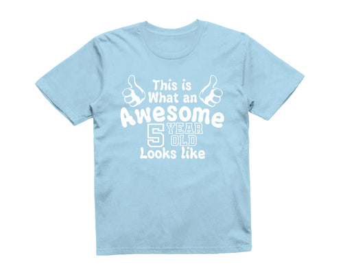 Reality Glitch This is What an Awesome 5 Year Old Looks Like Kids T-Shirt