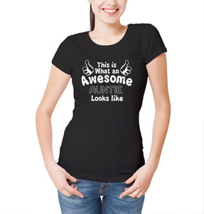 Reality Glitch This Is What An Awesome Auntie Looks Like Womens T-Shirt
