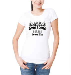 Reality Glitch This Is What An Awesome Mum Looks Like Womens T-Shirt