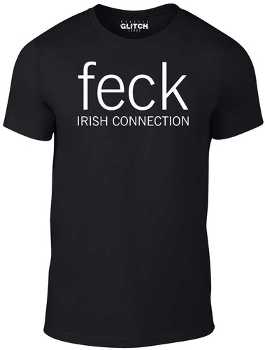 Men's Black T-Shirt With a  Feck Irish Connection  Printed Design