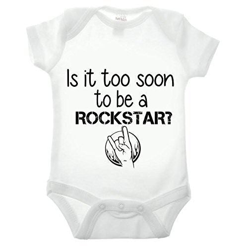 Is It Too Soon Rockstar Short Sleeve Babygrow