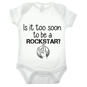 Is It Too Soon Rockstar Short Sleeve Babygrow