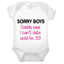 Sorry Boys Baby Grow