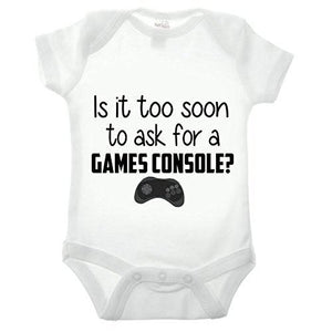 Is It Too Soon To Ask For A Games Console Short Sleeve Babygrow