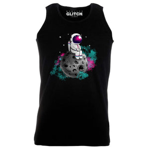 Reality Glitch Spaceman Moon Mens Vest