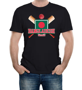 Reality Glitch Bangladesh Cricket Supporter Flag Mens T-Shirt
