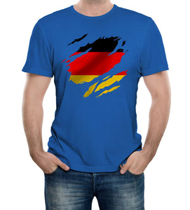 Reality Glitch Torn Germany Flag Mens T-Shirt