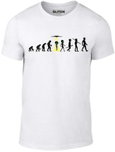 Men's Grey T-Shirt With a  Evolution of Alien Abduction  Printed Design