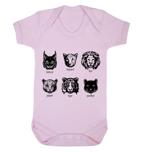 Reality Glitch Big Cats Sketch Kids Babygrow