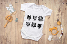 Reality Glitch Big Cats Sketch Kids Babygrow