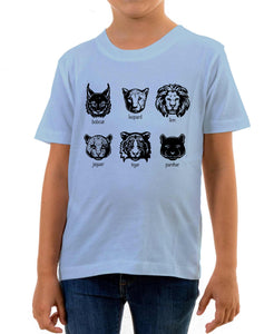 Reality Glitch Big Cats Sketch Kids T-Shirt