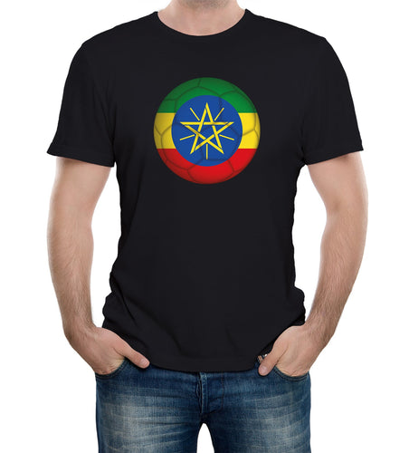 Reality Glitch Ethiopia Football Supporter Mens T-Shirt