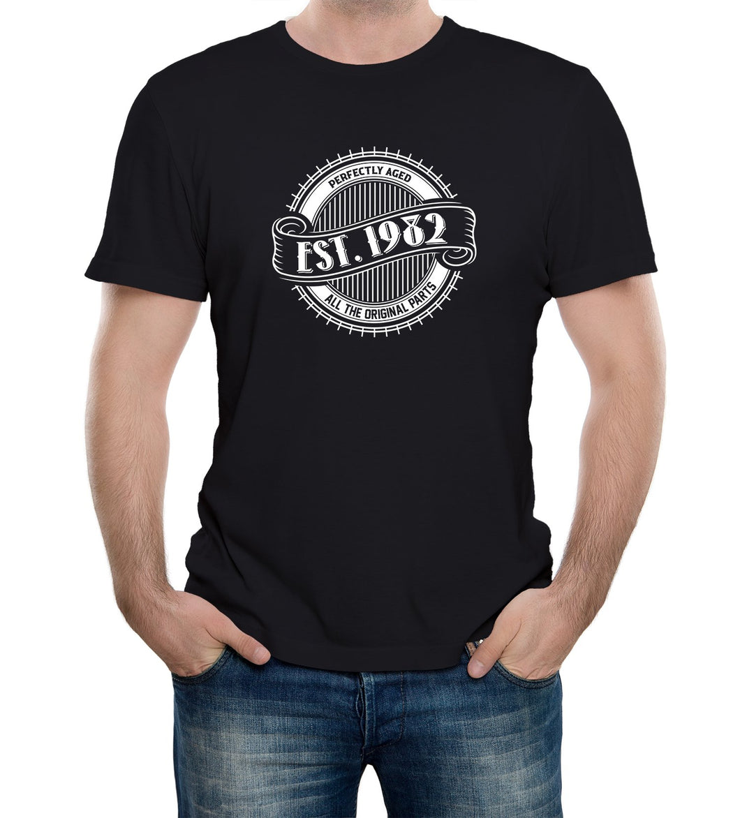 Reality Glitch EST. 1982 Birthday Celebration Mens T-Shirt