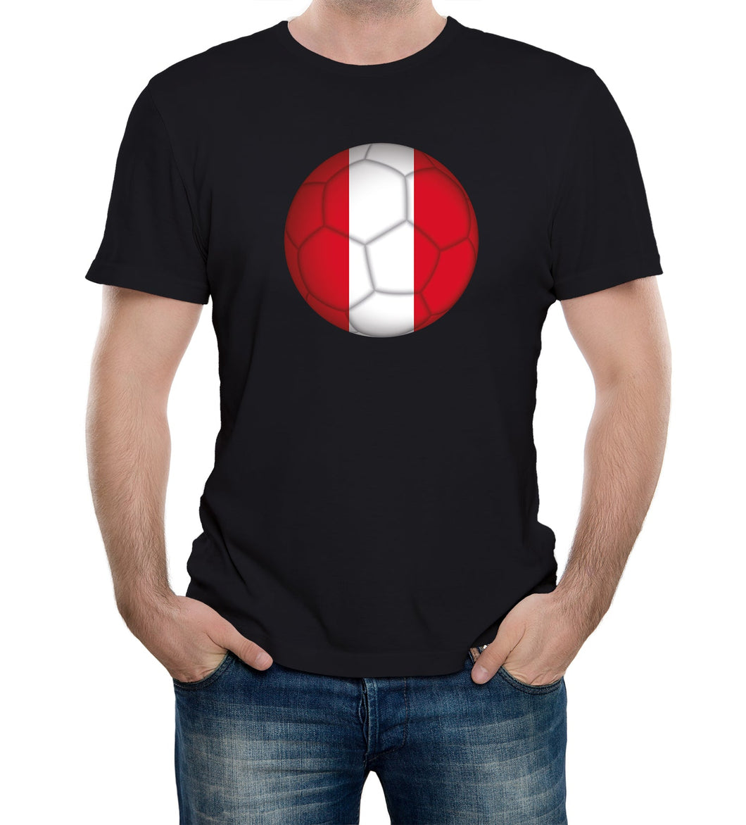 Reality Glitch Peru Football Supporter Mens T-Shirt